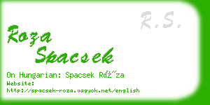 roza spacsek business card